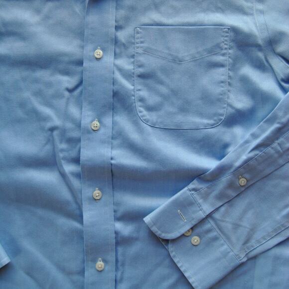 Ralph Lauren Light Blue Non-Iron Button-Up Dress Shirt Size: 15 - Picture 3 of 5